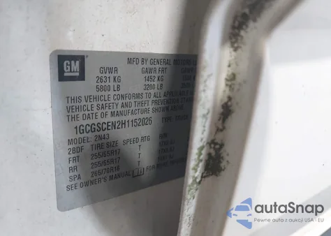 2017 Chevrolet Colorado Lt из США, поврежденный, VIN 1GCGSCEN2H1152026